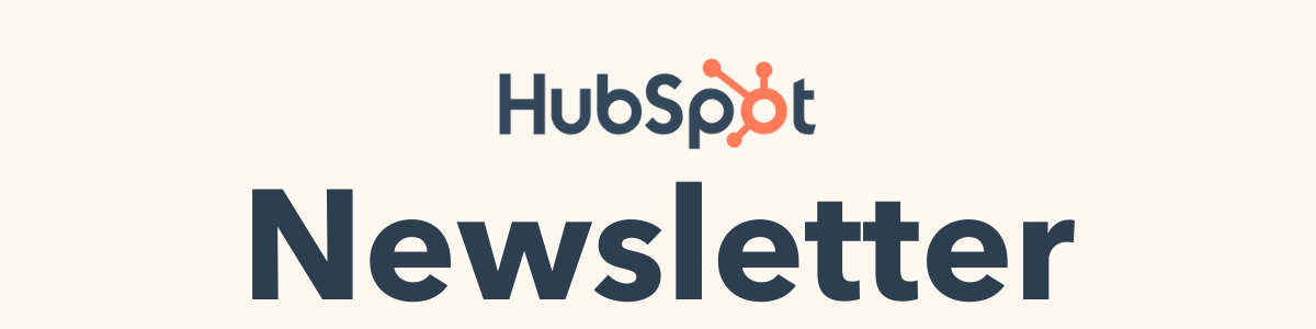 hubspot logo and newsletter title